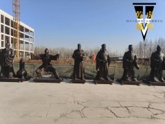 乾虎雕塑 不銹鋼人物雕塑 十大名醫(yī)雕塑