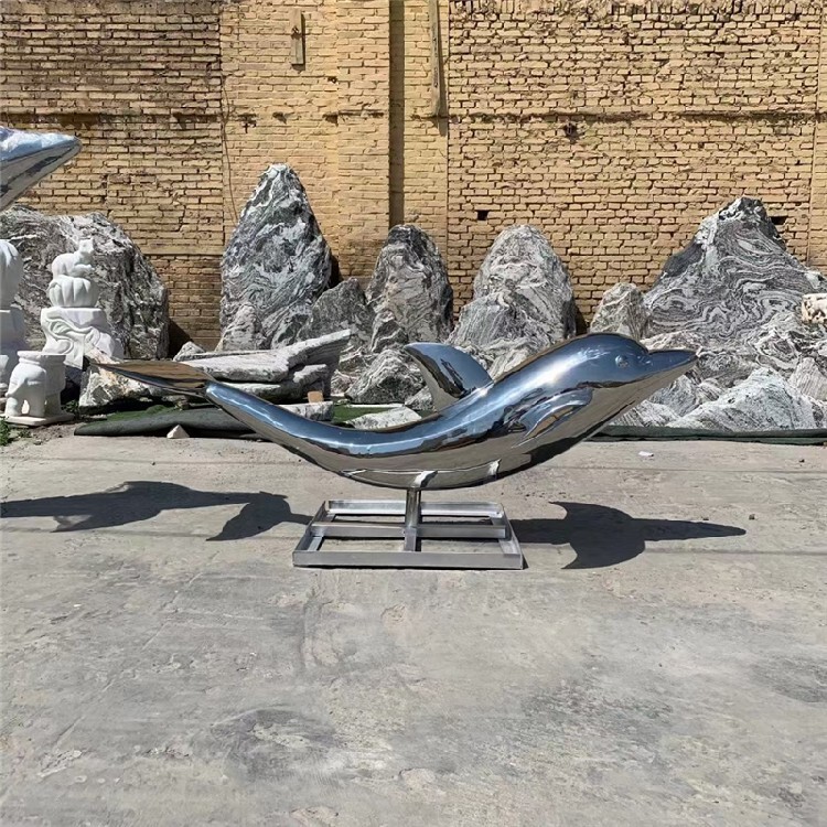 不銹鋼鯨雕塑_海邊雕塑常用不銹鋼_海豚雕塑不銹鋼雕塑